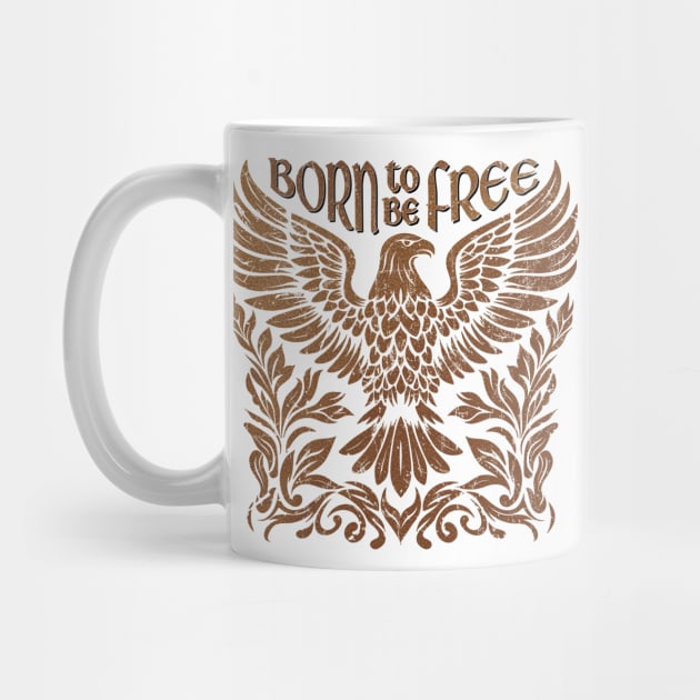 Born to be free, Flying eagle with ornaments by ilhnklv